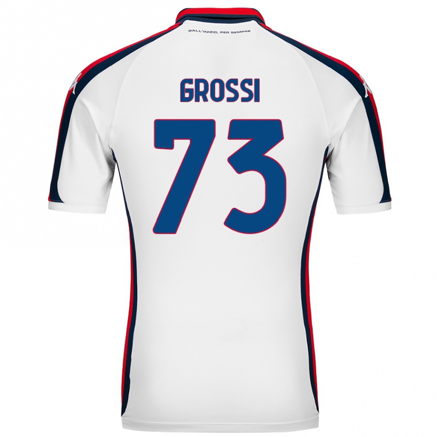 נשים כדורגל Jacopo Grossi #73 לָבָן הרחק ג'רזי 2024/25