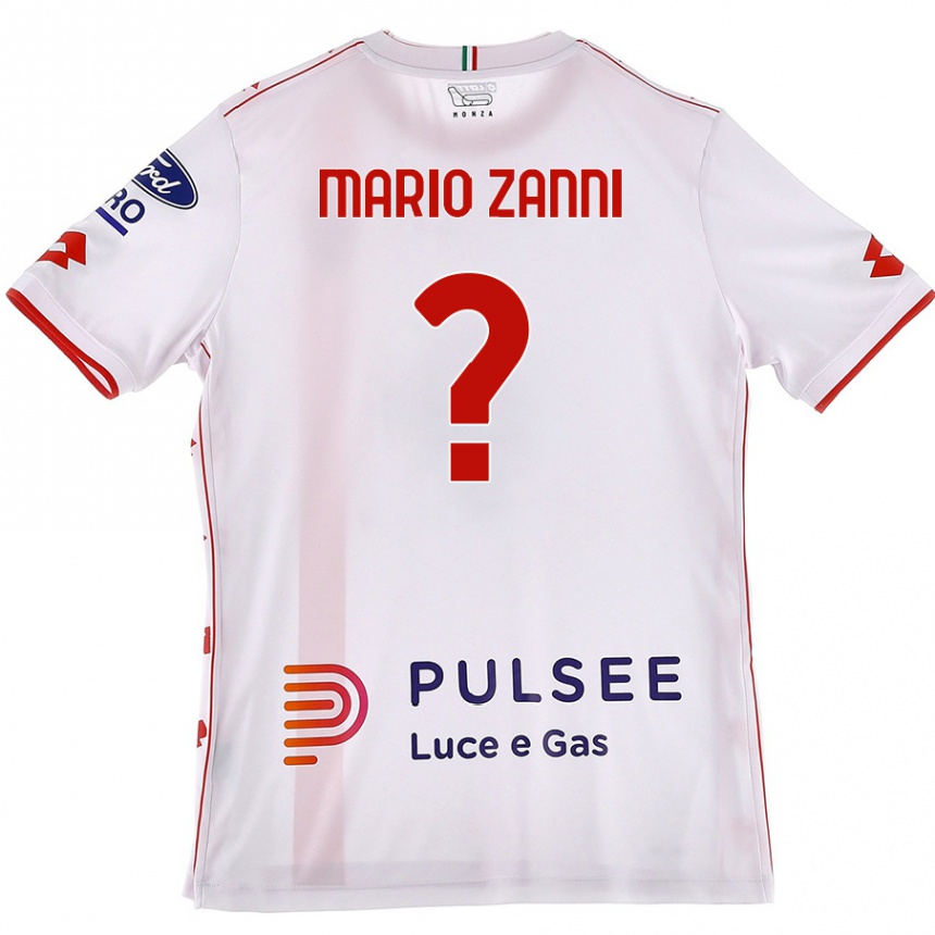 נשים כדורגל Mario Zanni #0 לבן אדום הרחק ג'רזי 2024/25