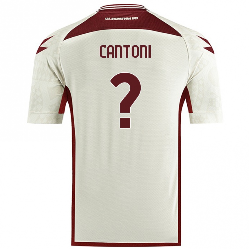 נשים כדורגל Simone Cantoni #0 צבע שמנת הרחק ג'רזי 2024/25