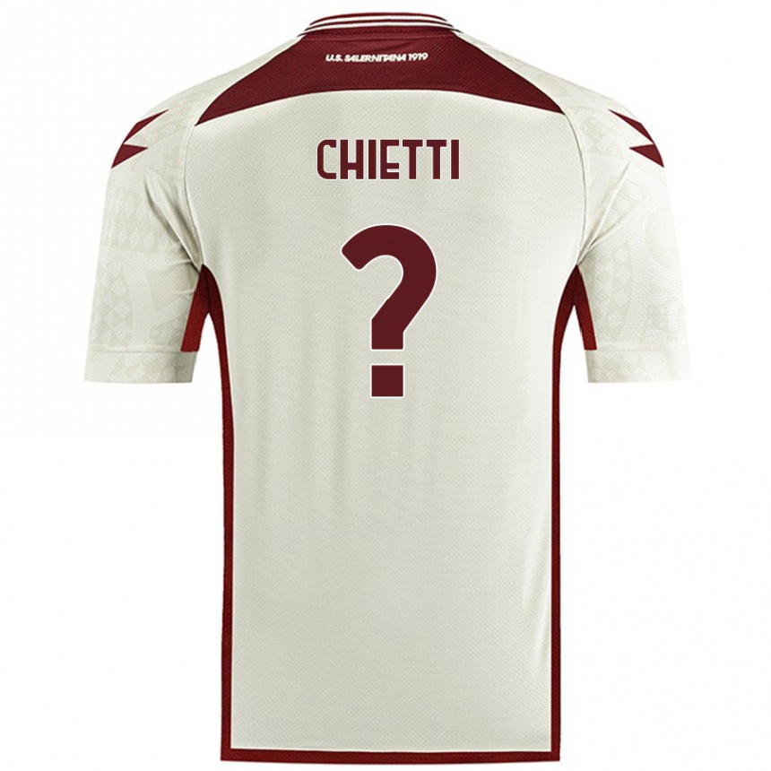 נשים כדורגל Francesco Chietti #0 צבע שמנת הרחק ג'רזי 2024/25
