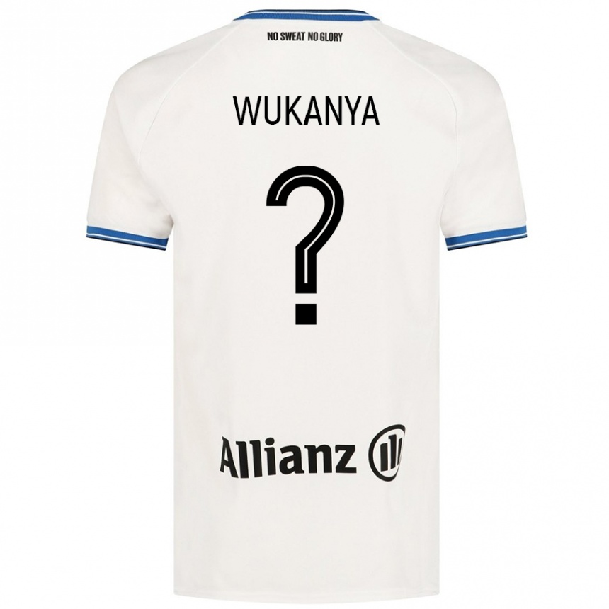 נשים כדורגל Stéphane Wukanya #0 לָבָן הרחק ג'רזי 2024/25