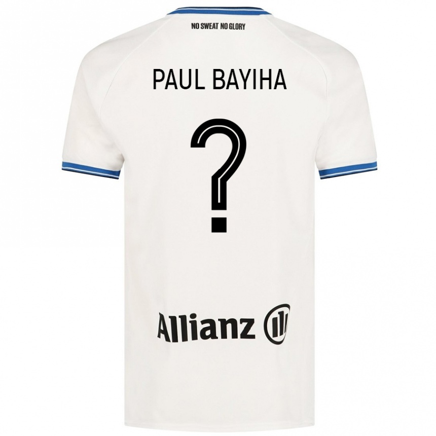 נשים כדורגל Jean Paul Bayiha #0 לָבָן הרחק ג'רזי 2024/25