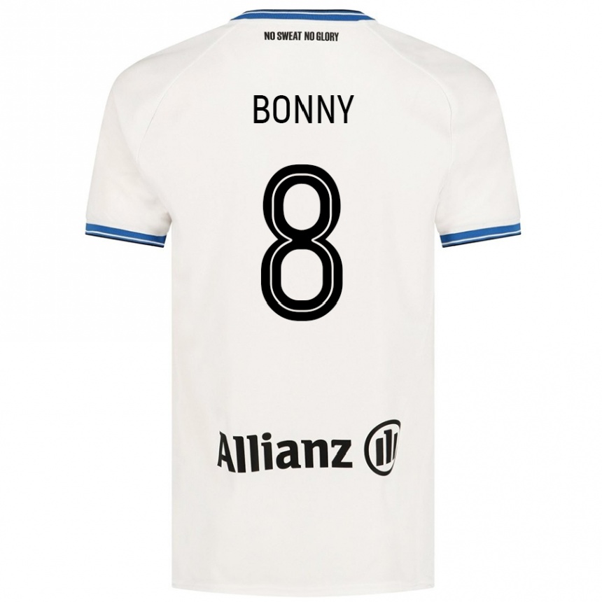 נשים כדורגל Chionne Bonny #8 לָבָן הרחק ג'רזי 2024/25