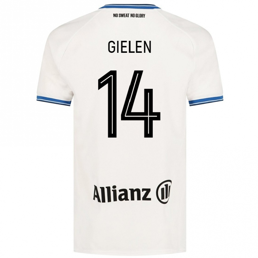נשים כדורגל Sterre Gielen #14 לָבָן הרחק ג'רזי 2024/25