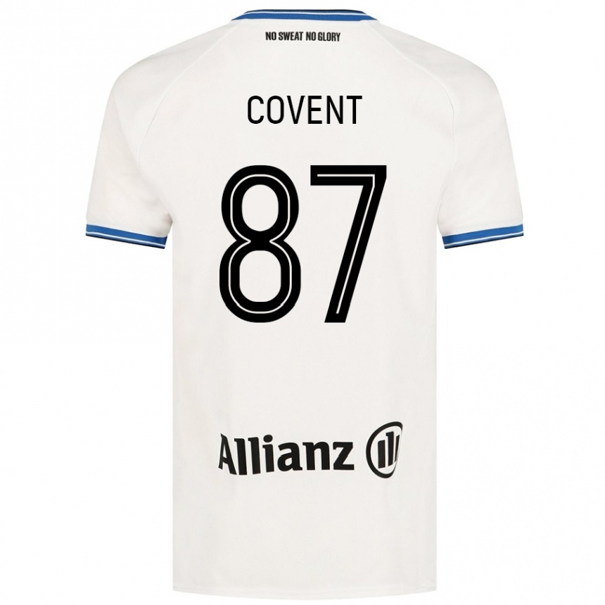 נשים כדורגל Jorijn Covent #87 לָבָן הרחק ג'רזי 2024/25