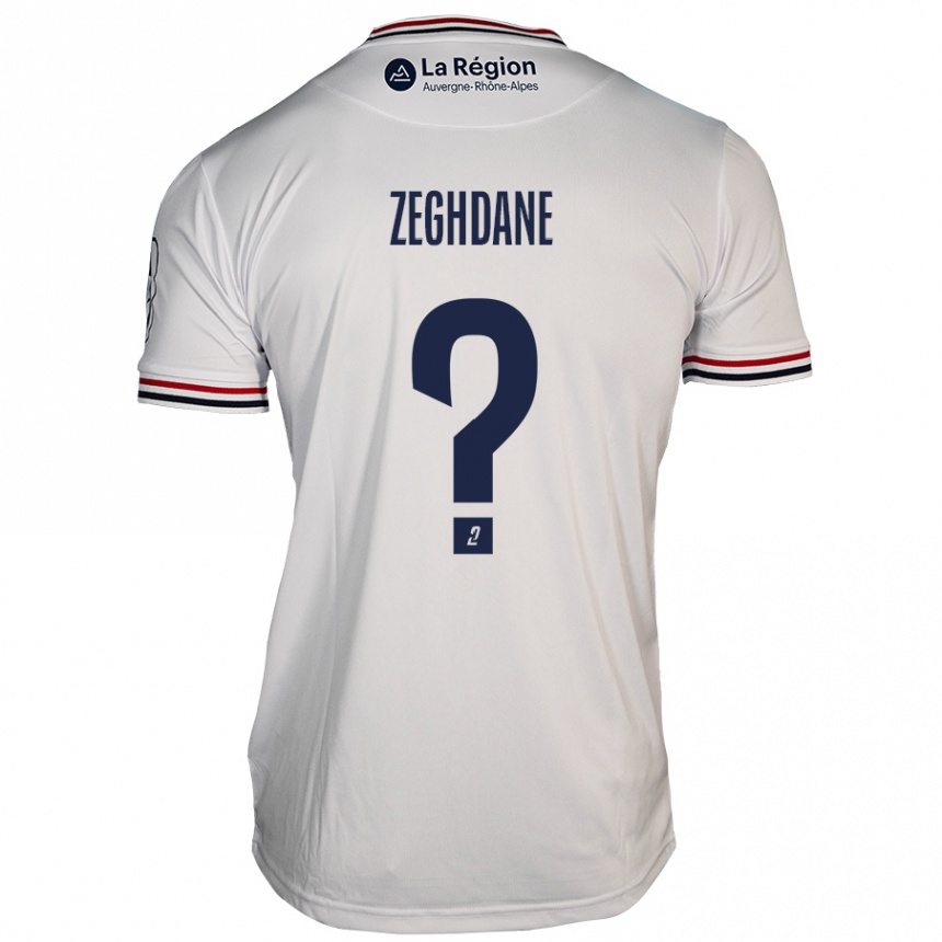 נשים כדורגל Merwan Zeghdane #0 לָבָן הרחק ג'רזי 2024/25