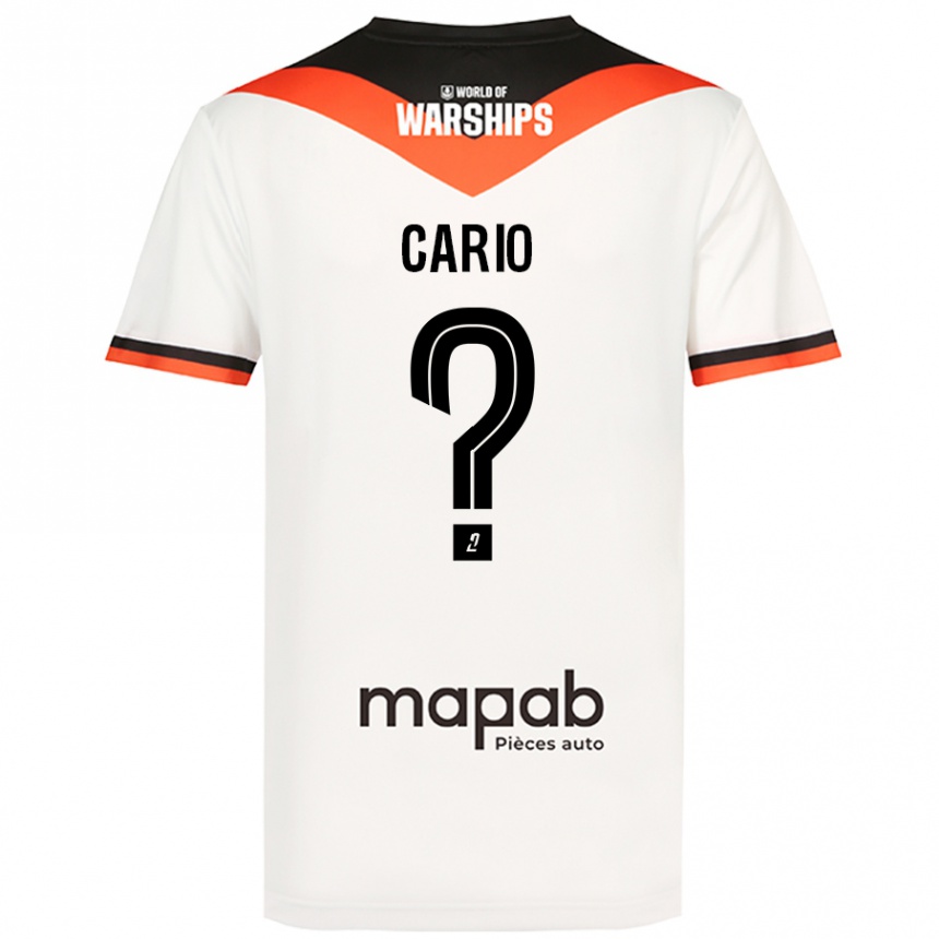 נשים כדורגל Anthony Cario #0 לָבָן הרחק ג'רזי 2024/25