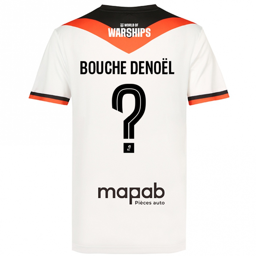 נשים כדורגל Max Bouche Denoël #0 לָבָן הרחק ג'רזי 2024/25