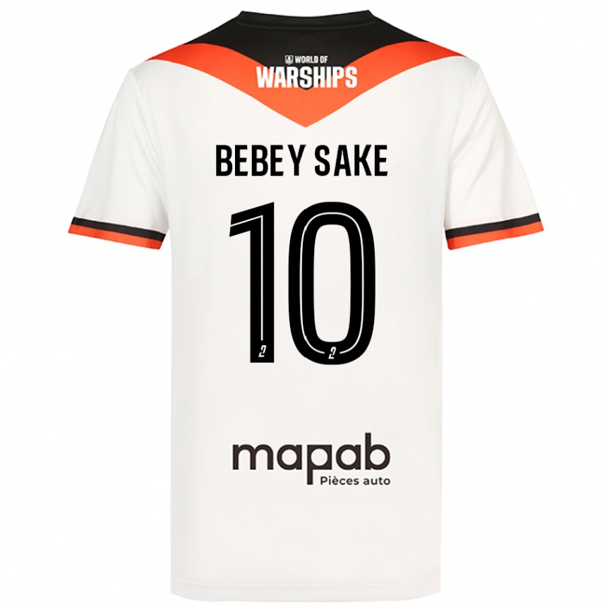 נשים כדורגל Mattéo Bebey Sake #10 לָבָן הרחק ג'רזי 2024/25