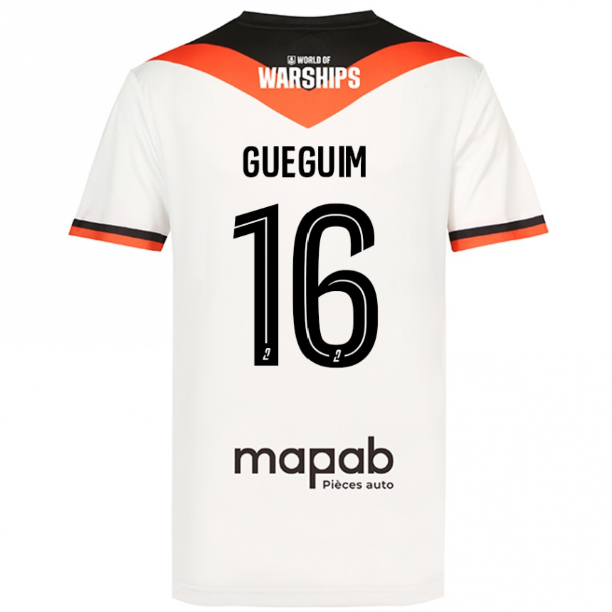 נשים כדורגל Guirone Gueguim #16 לָבָן הרחק ג'רזי 2024/25