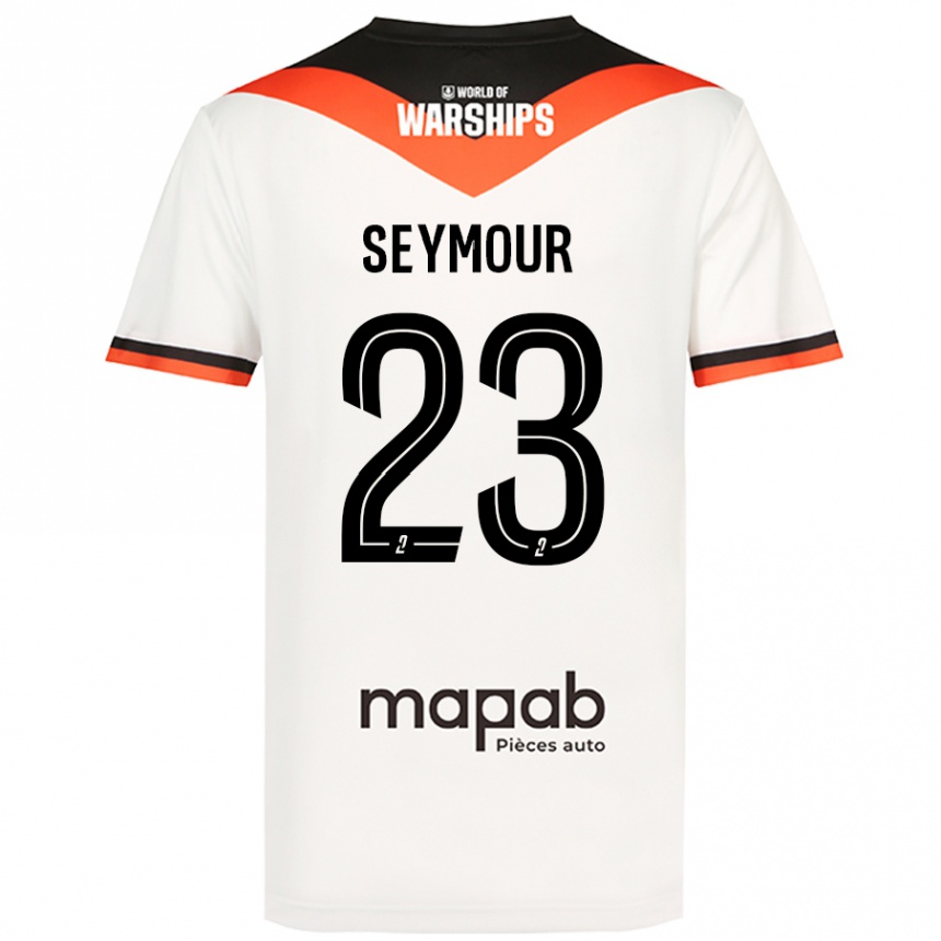 נשים כדורגל Brice Seymour #23 לָבָן הרחק ג'רזי 2024/25