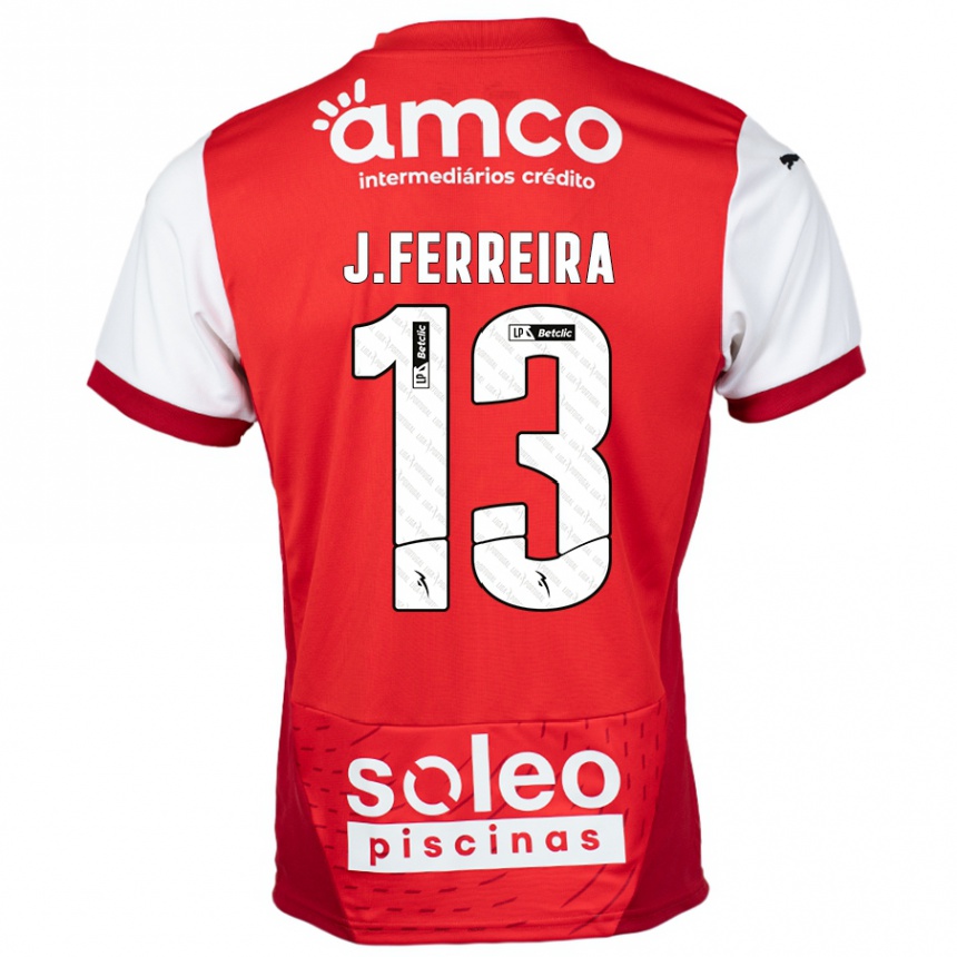 ילדים כדורגל João Ferreira #13 אדום לבן ג'רזי ביתית 2024/25