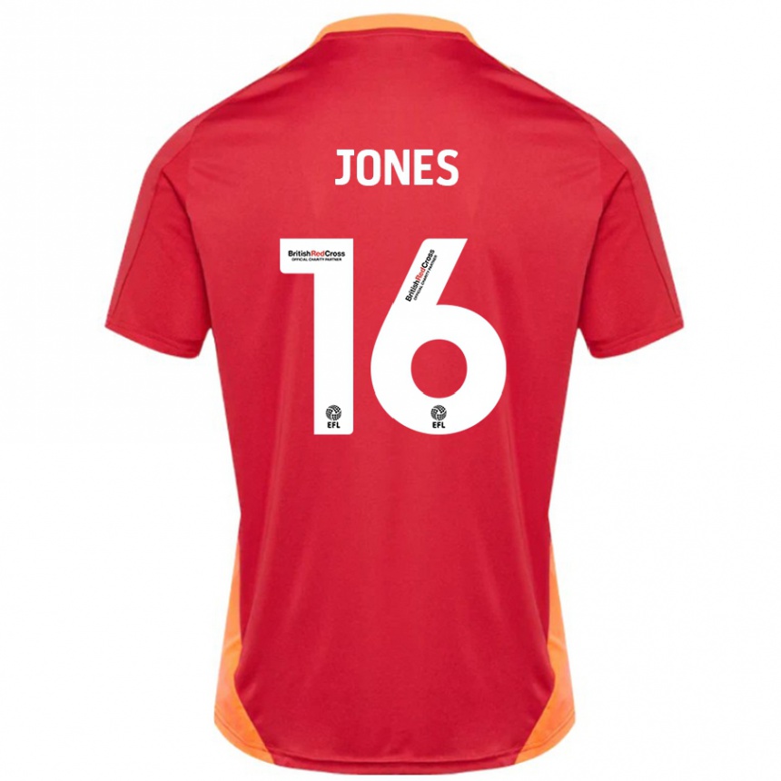 ילדים כדורגל Patrick Jones #16 כחול אוף לבן הרחק ג'רזי 2024/25