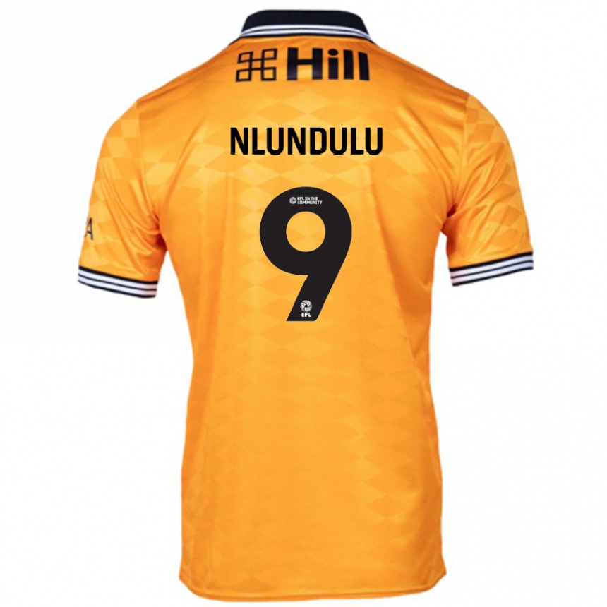 גברים כדורגל Dan Nlundulu #9 כָּתוֹם ג'רזי ביתית 2024/25