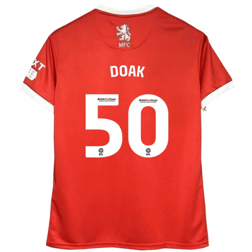 נשים כדורגל בן דואק #50 אדום לבן ג'רזי ביתית 2024/25