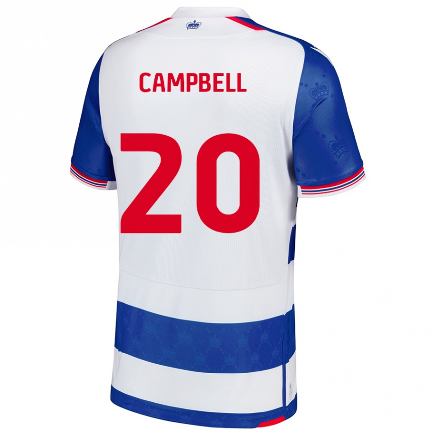 נשים כדורגל Chem Campbell #20 כחול לבן ג'רזי ביתית 2024/25