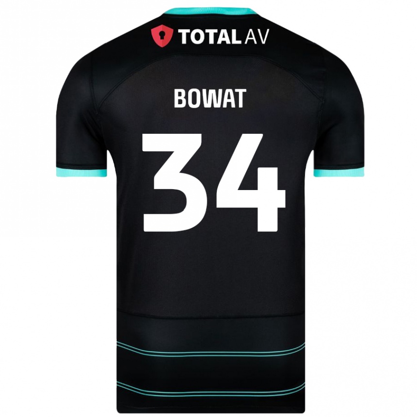 נשים כדורגל Ibane Bowat #34 שָׁחוֹר הרחק ג'רזי 2024/25