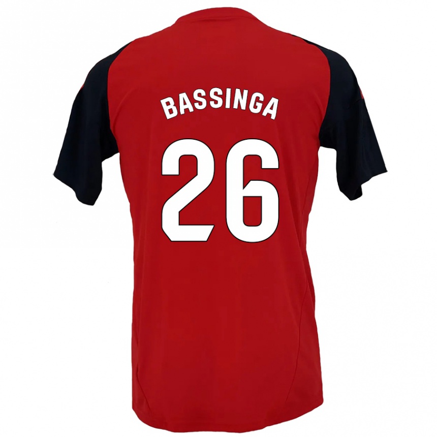 נשים כדורגל Aboubacar Bassinga #26 אדום שחור ג'רזי ביתית 2024/25