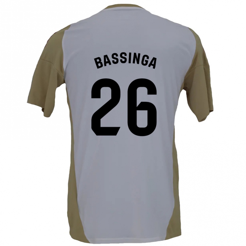 נשים כדורגל Aboubacar Bassinga #26 חום לבן הרחק ג'רזי 2024/25