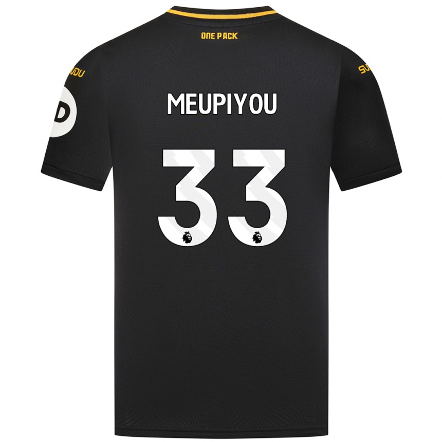 נשים כדורגל Bastien Meupiyou #33 שָׁחוֹר הרחק ג'רזי 2024/25